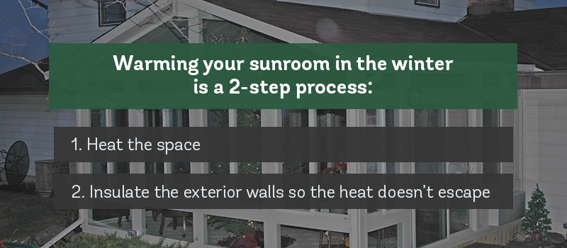 Warming your sunroom in the winter