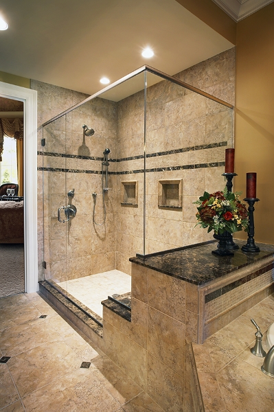 frameless walk in shower enclosure