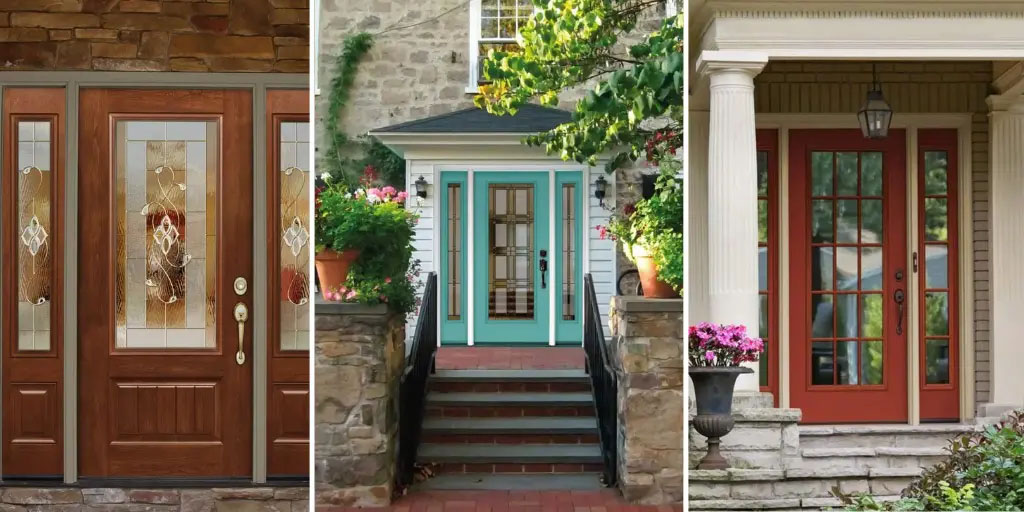 Three front doors that were installed by the team at Garrety Glass