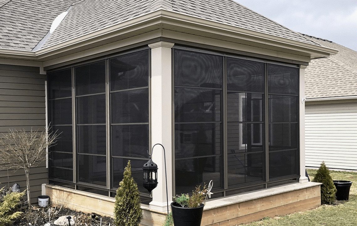 4-Track Vinyl Porch Enclosure