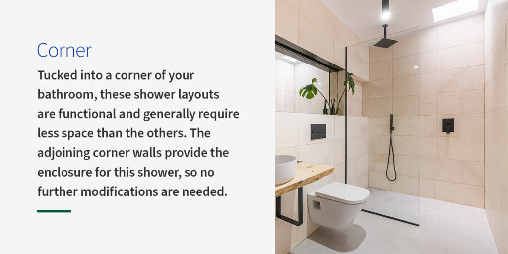 Doorless Shower Layout